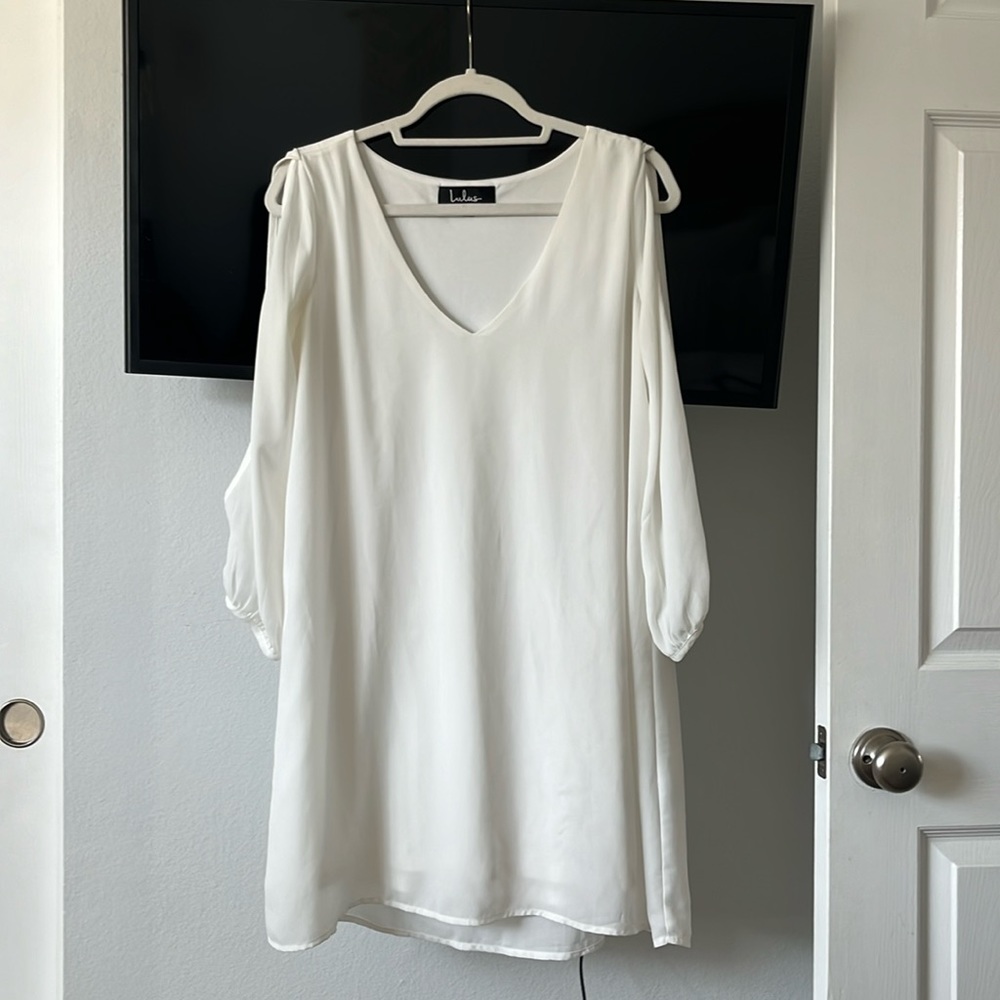 Lulu’s White Cold Shoulder Dress